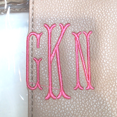 BLOOPER BAG: Monogrammed Clear Stadium Crossbody Bag