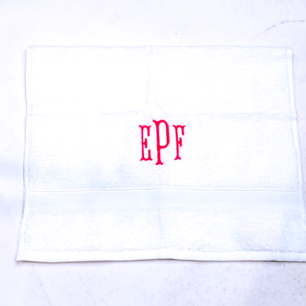 BLOOPER ACCESSORY: Monogrammed Hand Towel