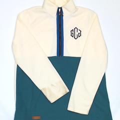 BLOOPER CLOTHING: Monogrammed Colorblock Fleece Pullover