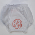 BLOOPER KIDS: Monogrammed White Eyelet Baby Bloomers