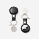 Personalized AirTag Key Chain | Black with Silver
