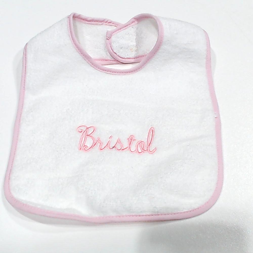BLOOPER KIDS: Monogrammed Outline Baby Bib