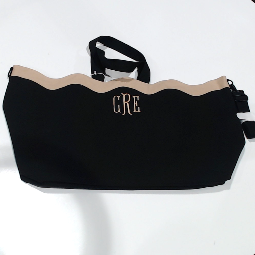 BLOOPER BAG: Monogrammed Wavy Top Weekender