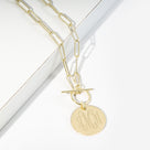 Monogrammed Pendant Necklace | Gold