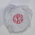 BLOOPER KIDS: Monogrammed White Eyelet Baby Bloomers