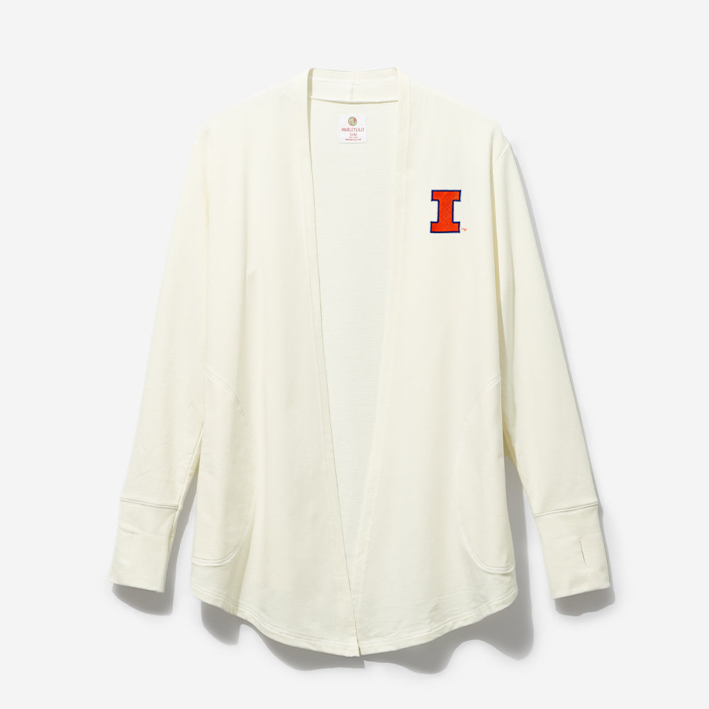 Illinois Sweatshirt Cardigan in Ivory