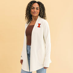 Illinois Sweatshirt Cardigan on Jae - side view