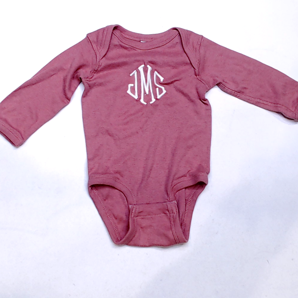 BLOOPER KIDS: Monogrammed Baby Long Sleeve Bodysuit