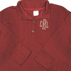 BLOOPER CLOTHING: Monogrammed Cable Knit Pullover