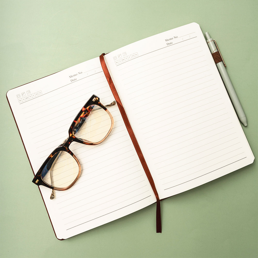 notebook inside shot