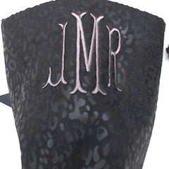 BLOOPER SHOES: Monogrammed Sherpa Tie Booties