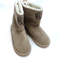 BLOOPER KIDS: Monogrammed Kids Sherpa Tie Booties