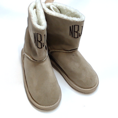 BLOOPER KIDS: Monogrammed Kids Sherpa Tie Booties
