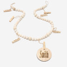 Personalized Photo Wood Bead Garland | Natural