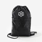 Monogrammed Cinch Bag | Black