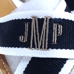 BLOOPER SHOES: Monogrammed Criss Cross Sandal