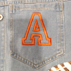 BLOOPER CLOTHING: Monogrammed Sequin Denim Shacket