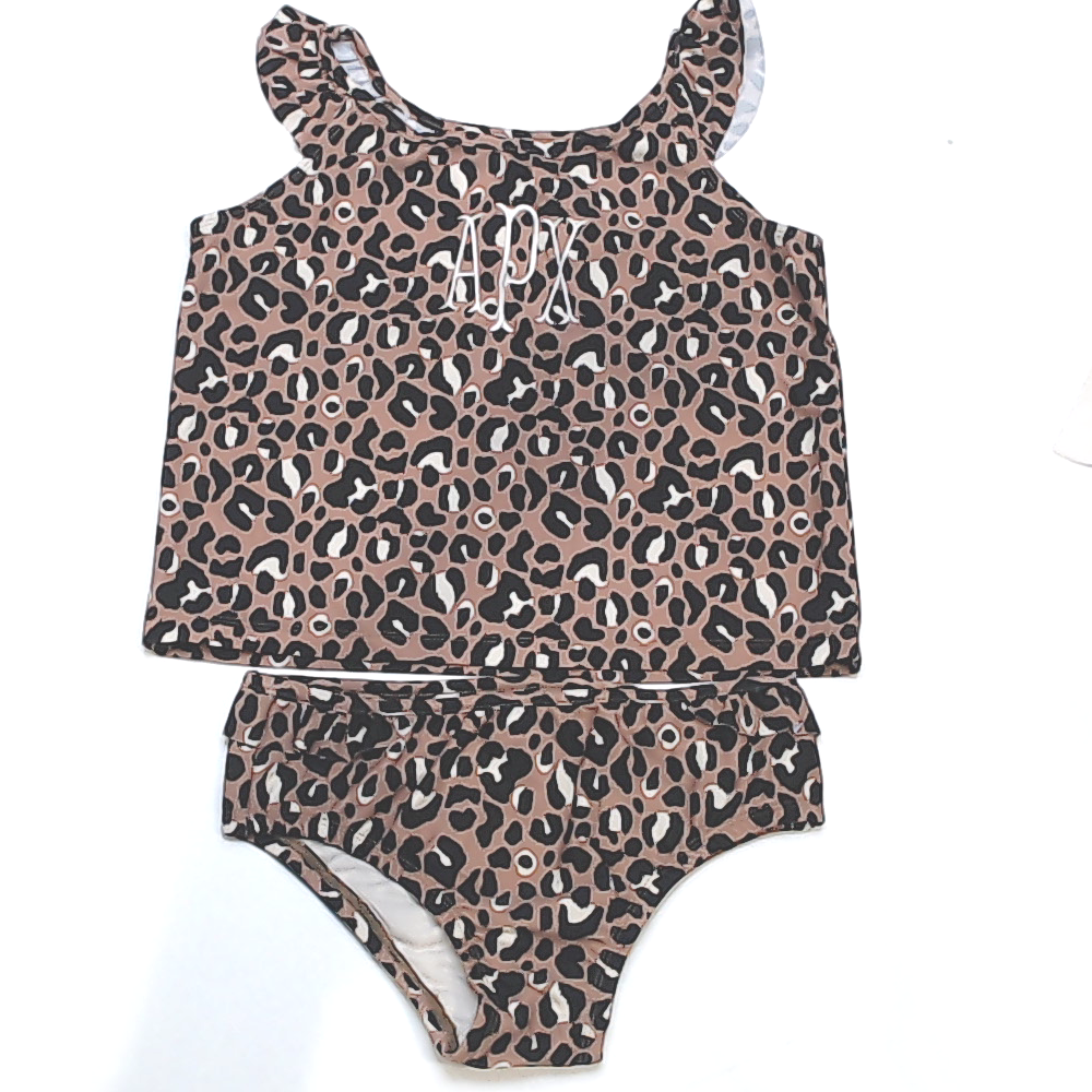 BLOOPER KIDS: Monogrammed Kids Ruffle Tankini