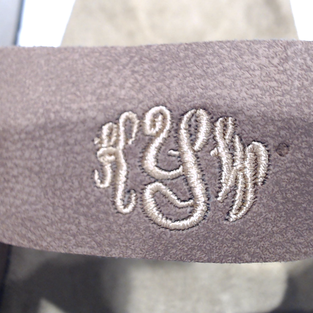 BLOOPER SHOES: Monogrammed Double Strap Sandals