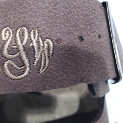 BLOOPER SHOES: Monogrammed Double Strap Sandals