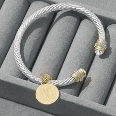 april personalized birthstone cable bracelet