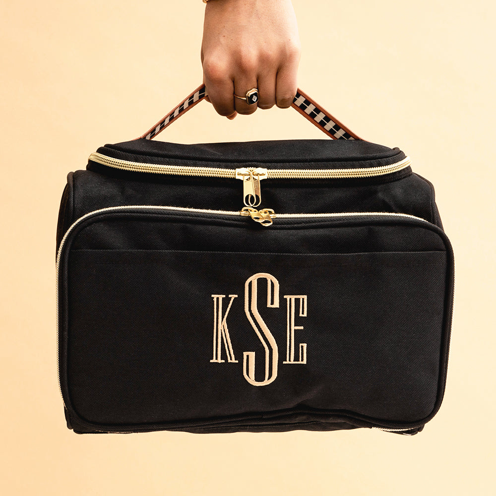 Monogrammed Carry All Toiletry Case | Classic Cheetah