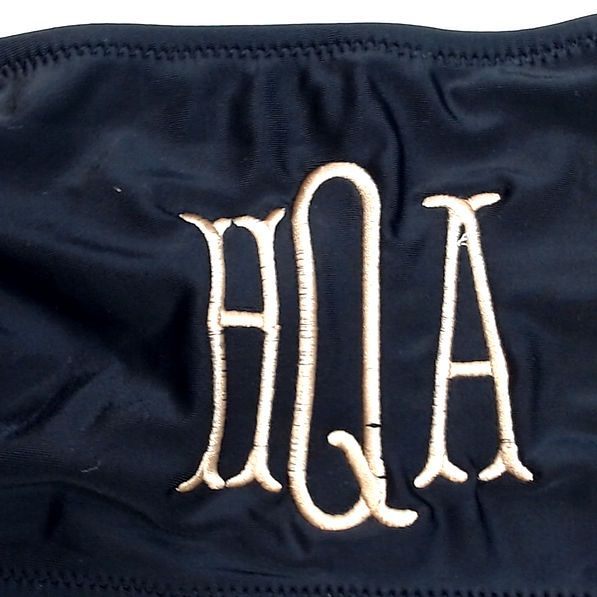 BLOOPER SWIM: Monogrammed Bandeau Top
