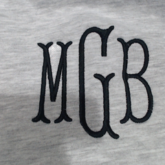 BLOOPER CLOTHING: Monogrammed Oversized Quarter Zip Pullover