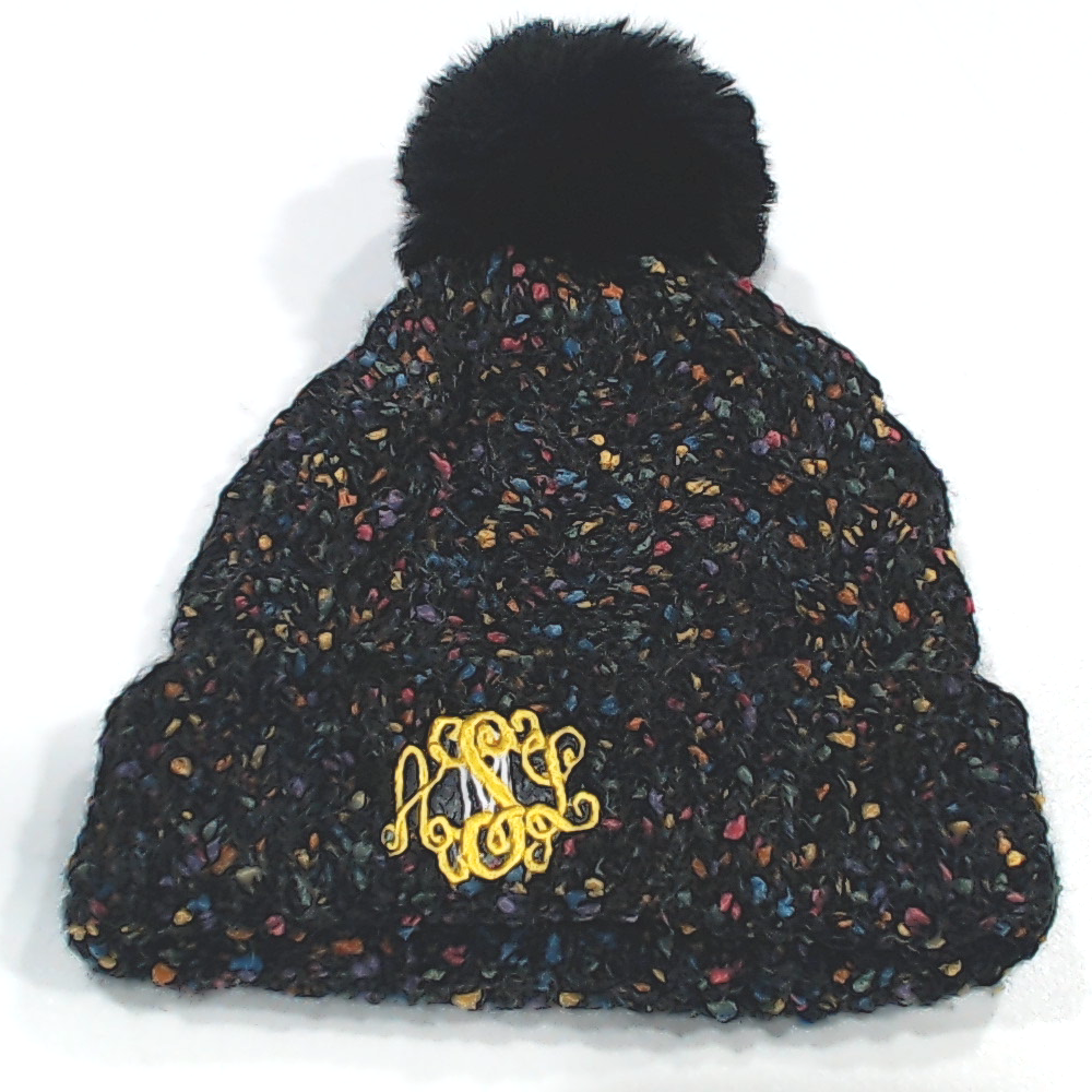 BLOOPER ACCESSORY: Monogrammed Pom Pom Beanie