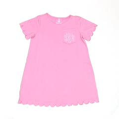 BLOOPER KIDS: Monogrammed Kids Scalloped Dress