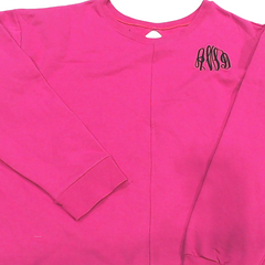 BLOOPER CLOTHING: Monogrammed Open Back Sweatshirt