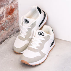 Personalized Retro Sneaker in neutral grey