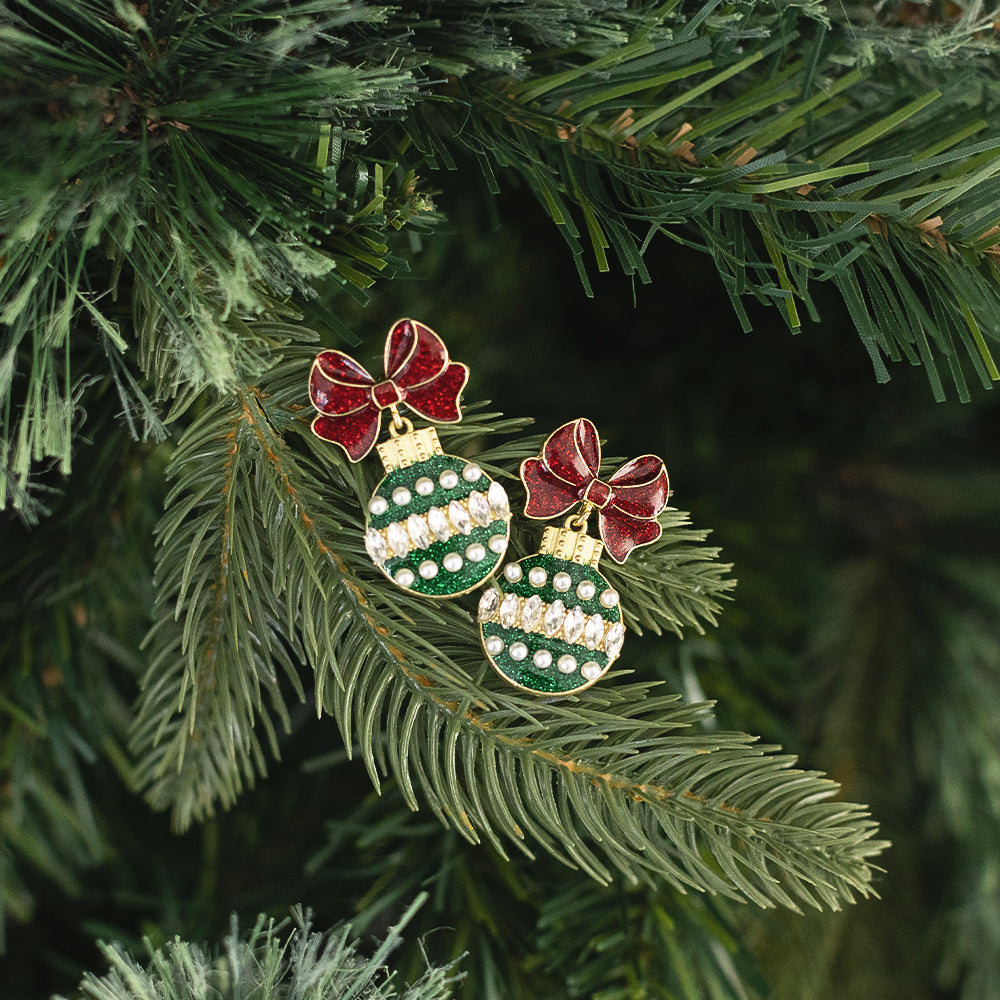 ornament christmas earrings in trees