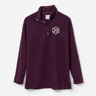 Monogrammed Quilted Pullover | Plum