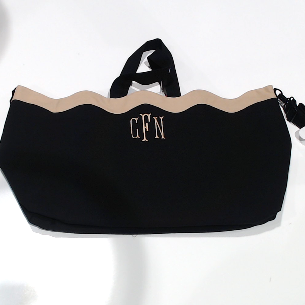 BLOOPER BAG: Monogrammed Wavy Top Weekender