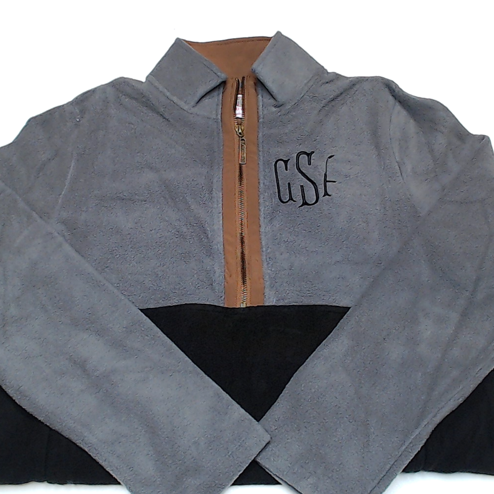 BLOOPER CLOTHING: Monogrammed Colorblock Fleece Pullover