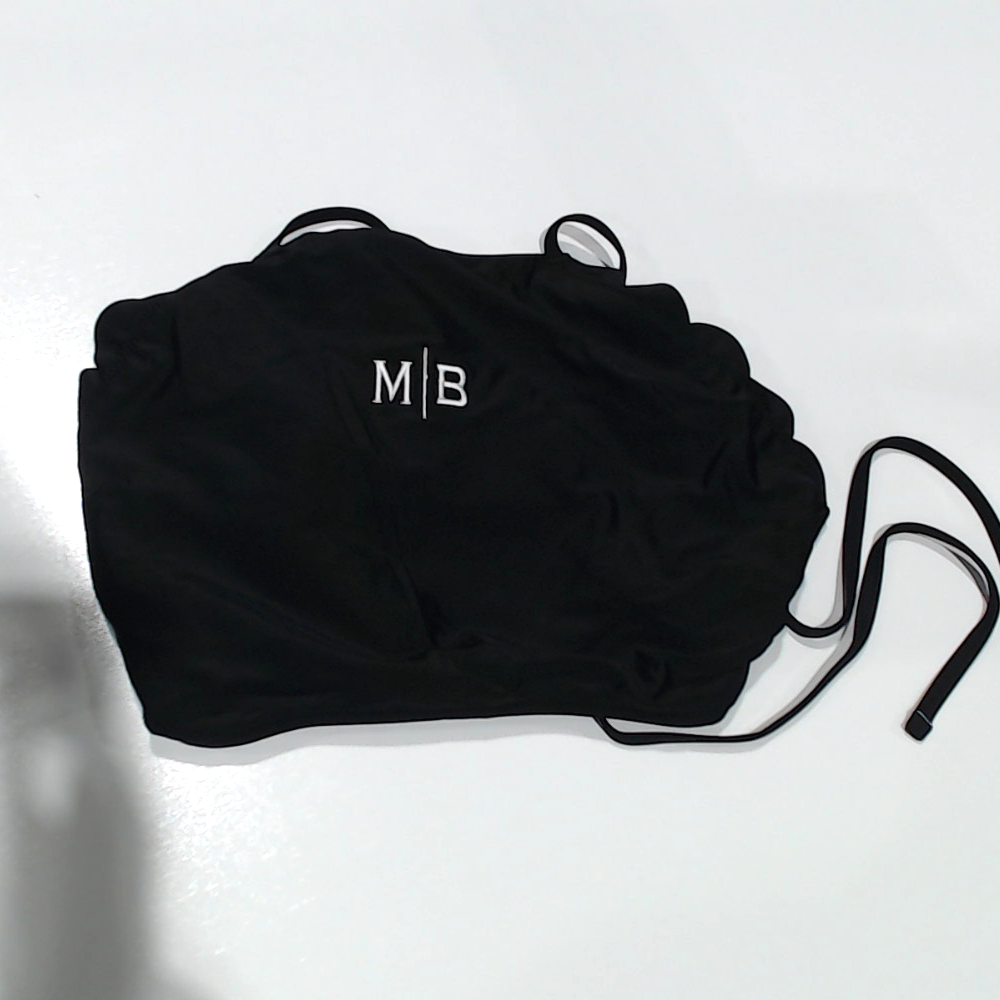 BLOOPER SWIM: Monogrammed Scalloped High Neck Bikini Top