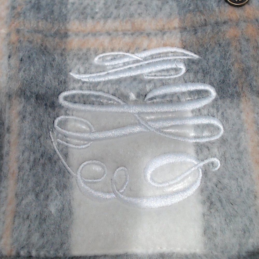 BLOOPER CLOTHING: Monogrammed Fuzzy Shacket