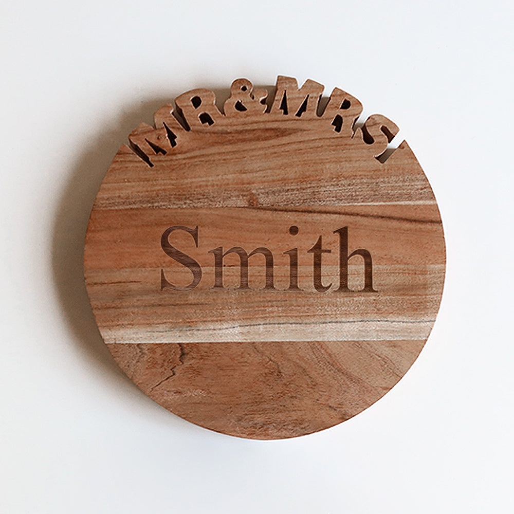 personalized wedding cutting board