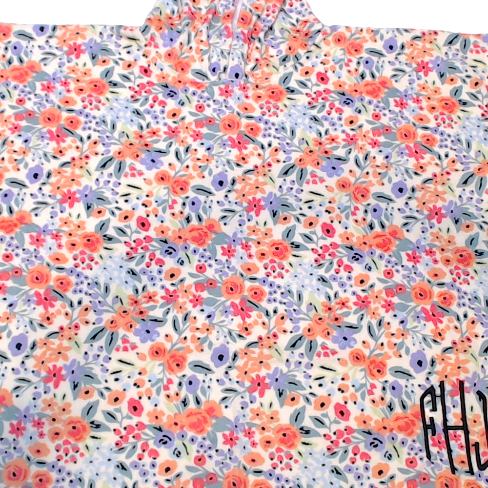 BLOOPER KIDS: Monogrammed Toddler Hooded Towel Poncho