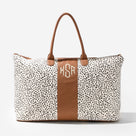 Monogrammed Spotted Weekender | Leopard Print