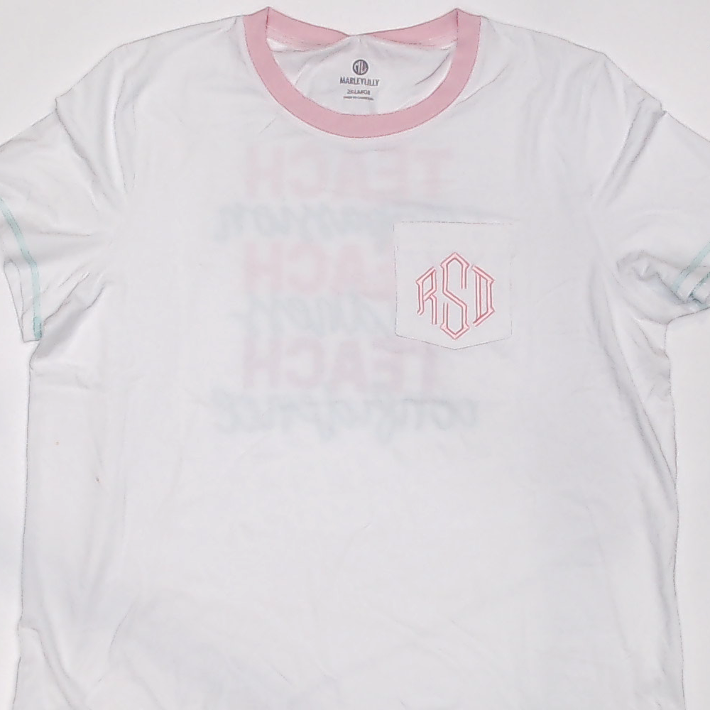 BLOOPER CLOTHING: Monogrammed Teacher Short Sleeve T-Shirt