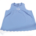 BLOOPER CLOTHING: Monogrammed Scalloped Tank Top