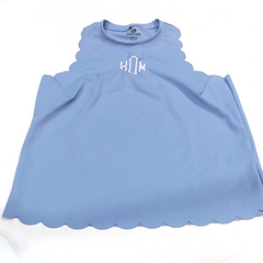 BLOOPER CLOTHING: Monogrammed Scalloped Tank Top