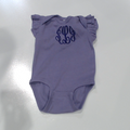 BLOOPER KIDS: Monogrammed Flutter Sleeve Bodysuit