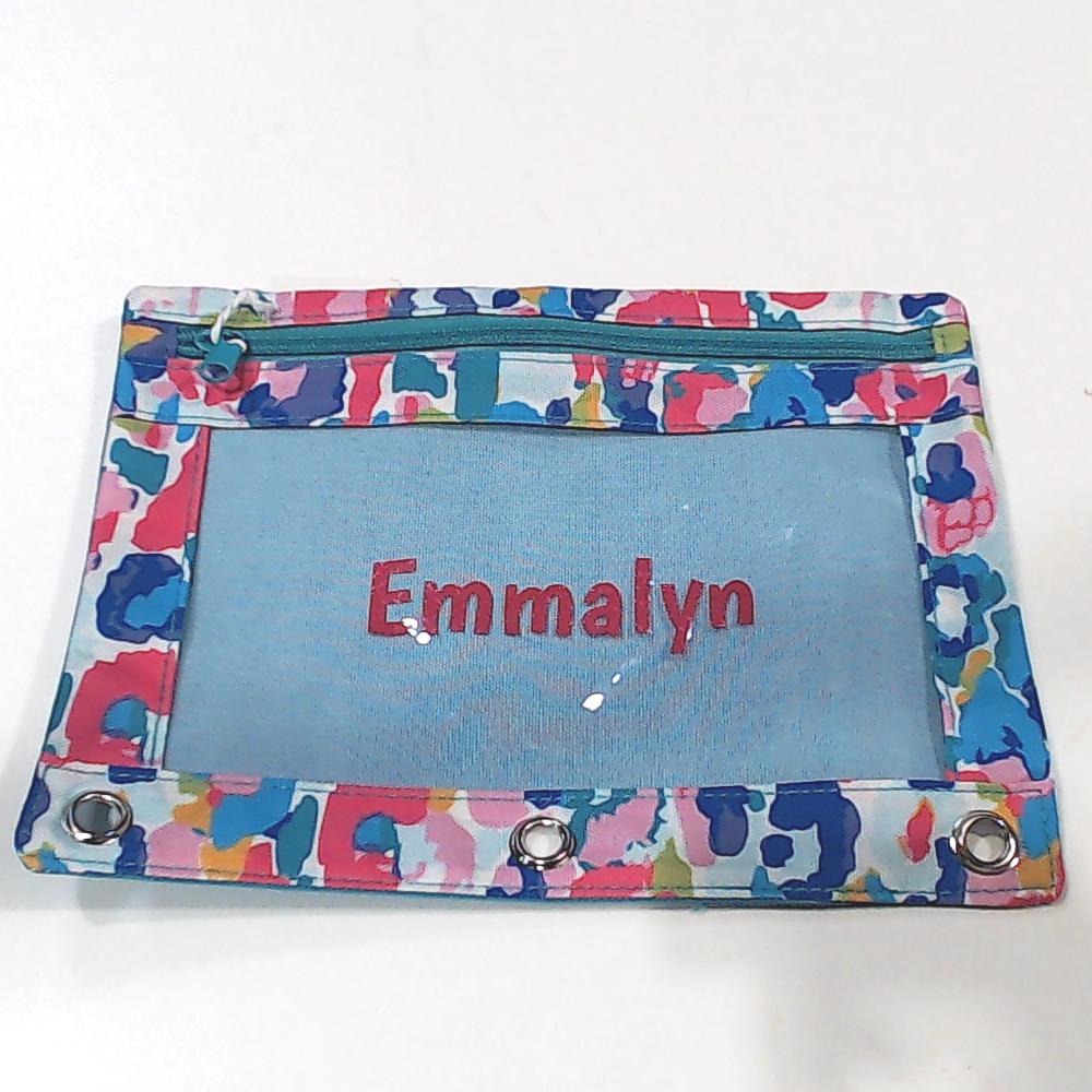 BLOOPER BAG: Monogrammed Binder Pencil Pouch