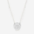 zeta tau alpha silver delicate disc necklace