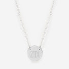 Zeta Tau Alpha Delicate Disc Necklace | Silver