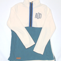 BLOOPER CLOTHING: Monogrammed Colorblock Fleece Pullover