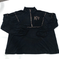 BLOOPER CLOTHING: Monogrammed Leopard Piped Pullover Sweatshirt
